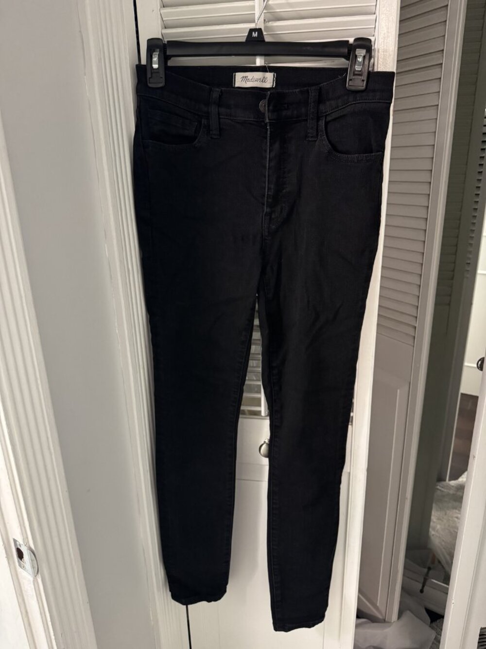 Madewell Size 27 High-Rise Skinny Jeans in Black Wash